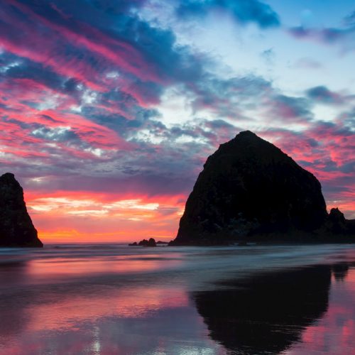 Sunset at the Oregon coast